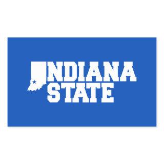 Indiana State Logo Rectangular Sticker