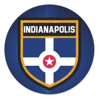 Indianapolis Flag Classic Round Sticker