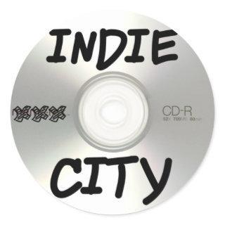Indie City CD Classic Round Sticker