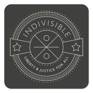 Indivisible, with liberty and justice for all. square sticker