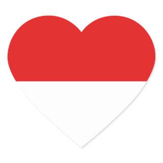 Indonesia Flag Heart Sticker