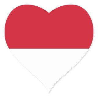 Indonesia – Indonesian Flag Heart Sticker