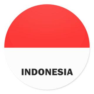 Indonesia Roundel quality Flag Classic Round Sticker