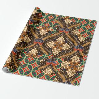 Indonesian batik motifs with very distinctive plan