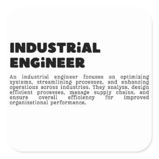 Industrial Engineering: System Optimization and Ef Square Sticker