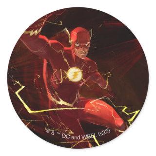 Infinite Crisis Flash Illustration Classic Round Sticker