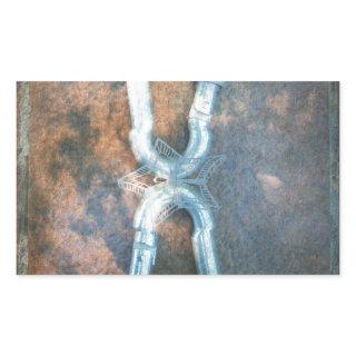 Infinity silver star rectangular sticker