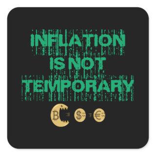 Inflation is not transitory square sticker