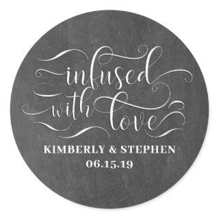 Infused With Love Wedding Classic Round Sticker