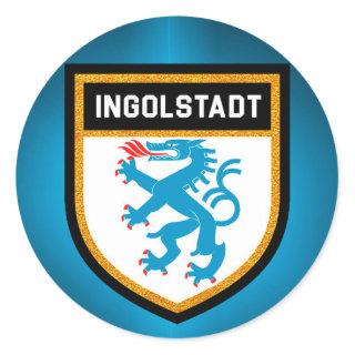 Ingolstadt Flag Classic Round Sticker