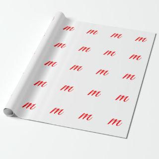 Initial letter red monogram professional modern