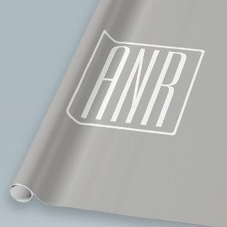 Initials Monogram | White On Light Grey