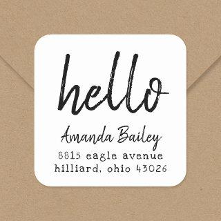 Inked Hello Return Address Label