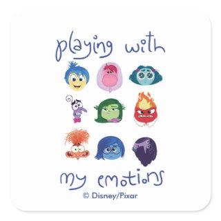 Inside Out 2 Playing With My Emotions Graphic Square Sticker