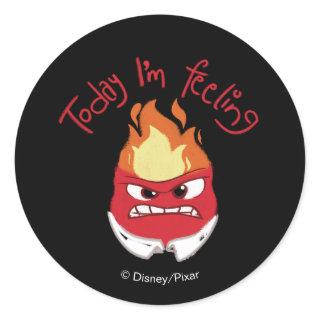 Inside Out 2 Today I’m Feeling Anger Graphic Classic Round Sticker