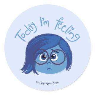 Inside Out 2 Today I’m Feeling Sadness Graphic Classic Round Sticker