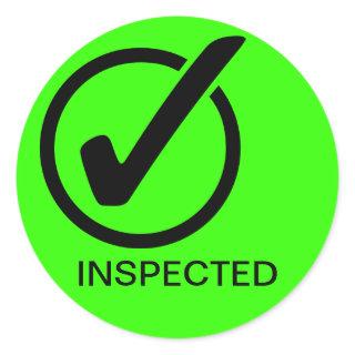 INSPECTED CLASSIC ROUND STICKER