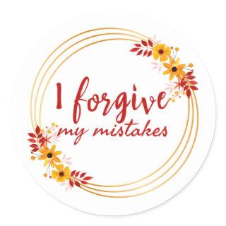 inspirational affirmations about self acceptance classic round sticker
