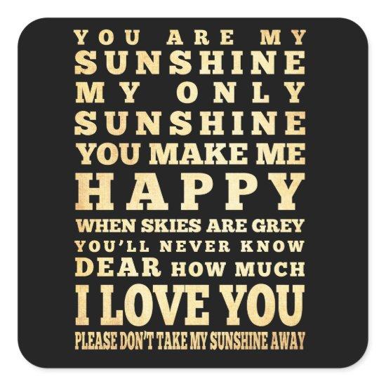 Inspirational Art - I Love You Square Sticker
