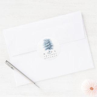 Inspirational Hope Springs Eternal Vintage Tree Classic Round Sticker