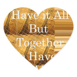Inspirational Message with African Wildlife Design Heart Sticker