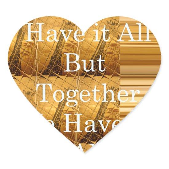 Inspirational Message with African Wildlife Design Heart Sticker