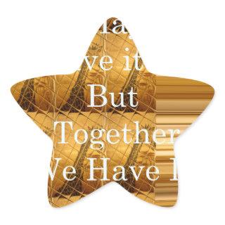 Inspirational Message with African Wildlife Design Star Sticker