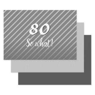 Inspirational Modern Elegant Grey 80th Birthday  Sheets