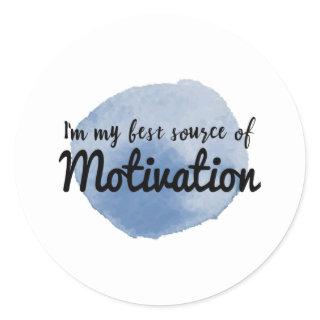 Inspirational quotes for hard workers classic round sticker