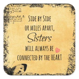Inspirational Sister Quote Square Sticker