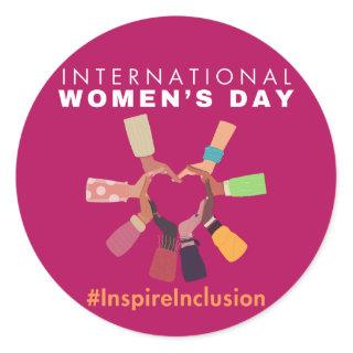 Inspire Inclusion International Women's Day 2024 Classic Round Sticker