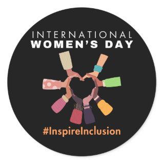 Inspire Inclusion International Women's Day 2024 Classic Round Sticker
