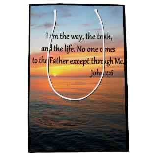 INSPIRING JOHN 14:6 SUNRISE PHOTO DESIGN MEDIUM GIFT BAG