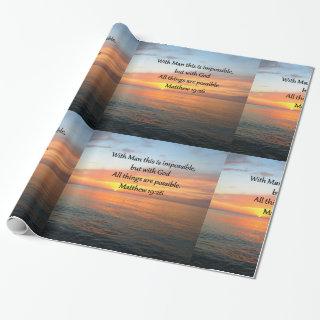 INSPIRING MATTHEW 19:26 SUNRISE DESIGN