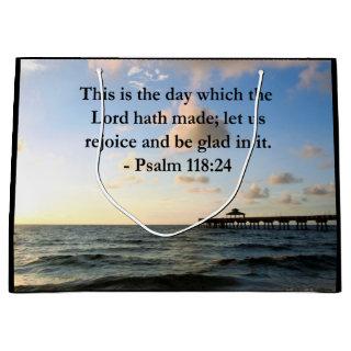INSPIRING PSALM 118:24 VERSE LARGE GIFT BAG