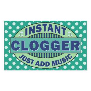 Instant Clogger Just Add Music Rectangular Sticker