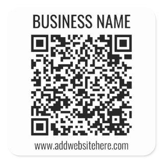 Instant QR Code (enter your website URL to change) Square Sticker