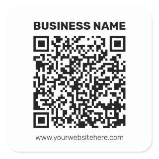 Instantly Create a QR code for Any Website Address Square Sticker