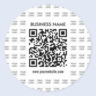 Instantly Create Scannable QR code & Logo Pattern Classic Round Sticker