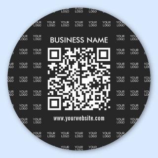 Instantly Create Scannable QR code & Logo Pattern Classic Round Sticker