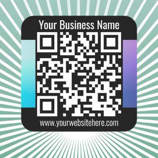 INSTANTLY CREATE SCANNABLE QR Code Square Sticker
