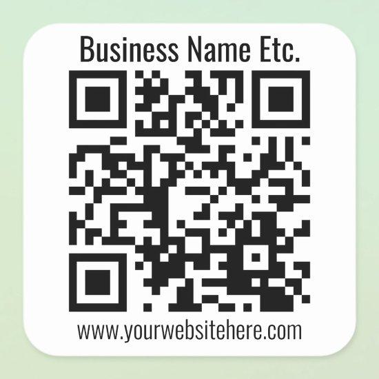 INSTANTLY CREATE SCANNABLE QR Code Square Sticker
