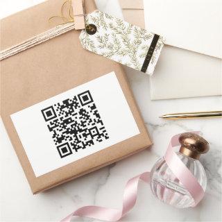 Instantly Created QR Code (by entering your URL) Rectangular Sticker