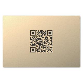 Instantly Editable QR code Template | Faux Gold Tissue Paper