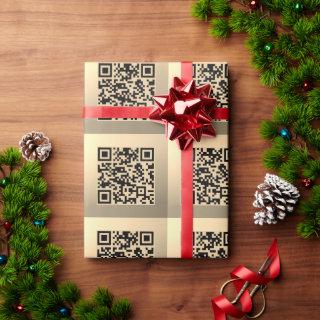 Instantly Editable QR code Template | Faux Gold