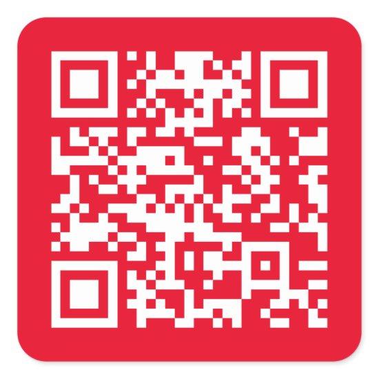 INSTANTLY GENERATE QR Code with any website Square Sticker