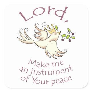 Instrument of Peace Square Sticker