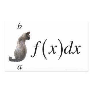 Integral cat rectangular sticker