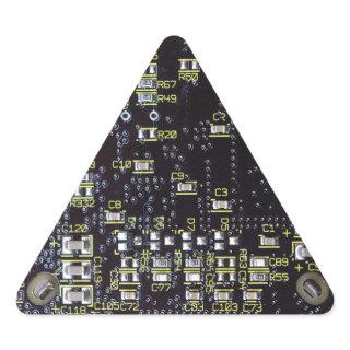 Integrated Circuit Board Gift Tag Triangle Sticker