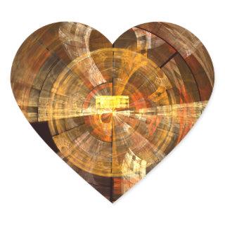 Integrity Abstract Art Heart Sticker